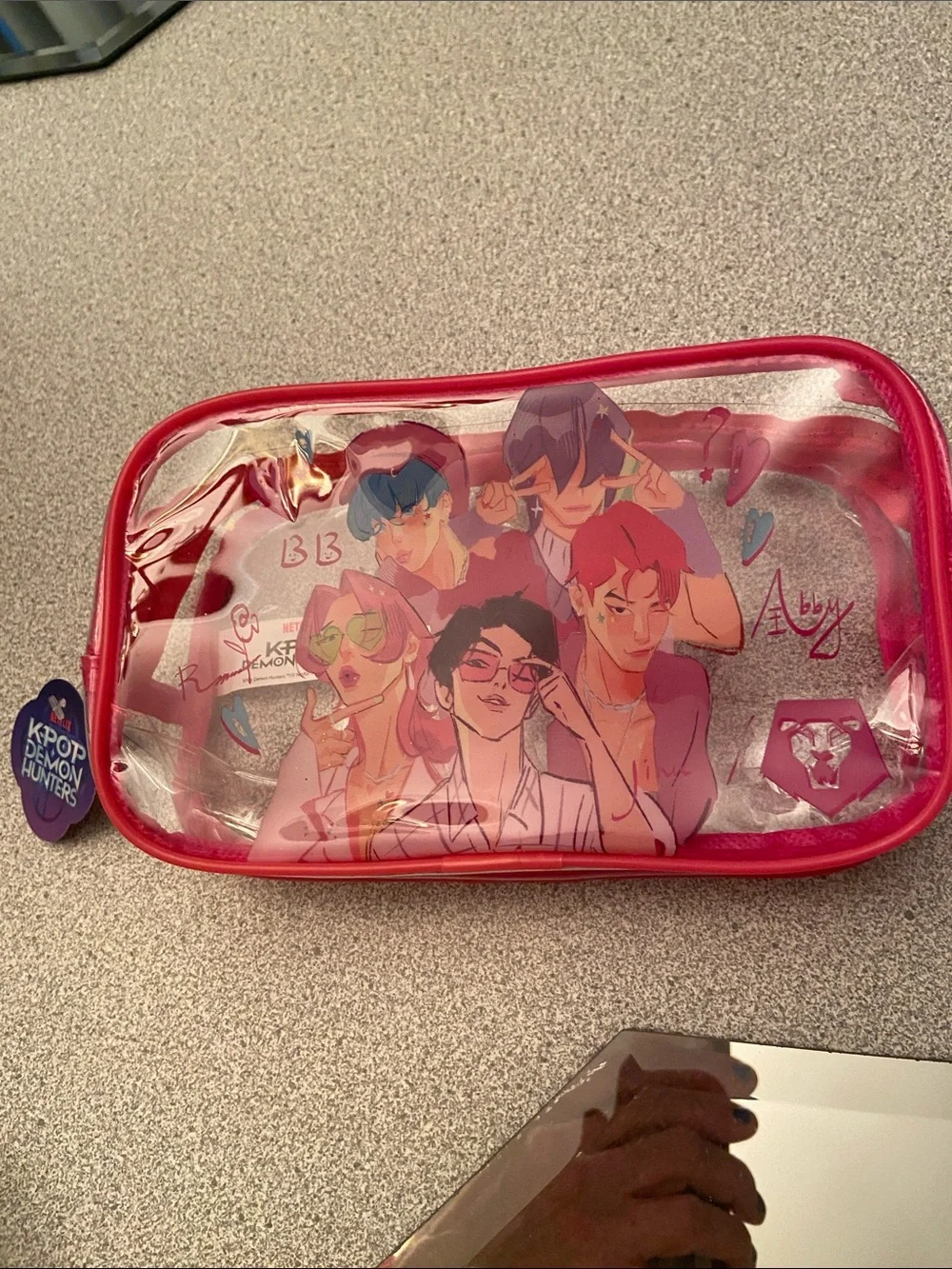 Pink Clear Cosmetic Pouch